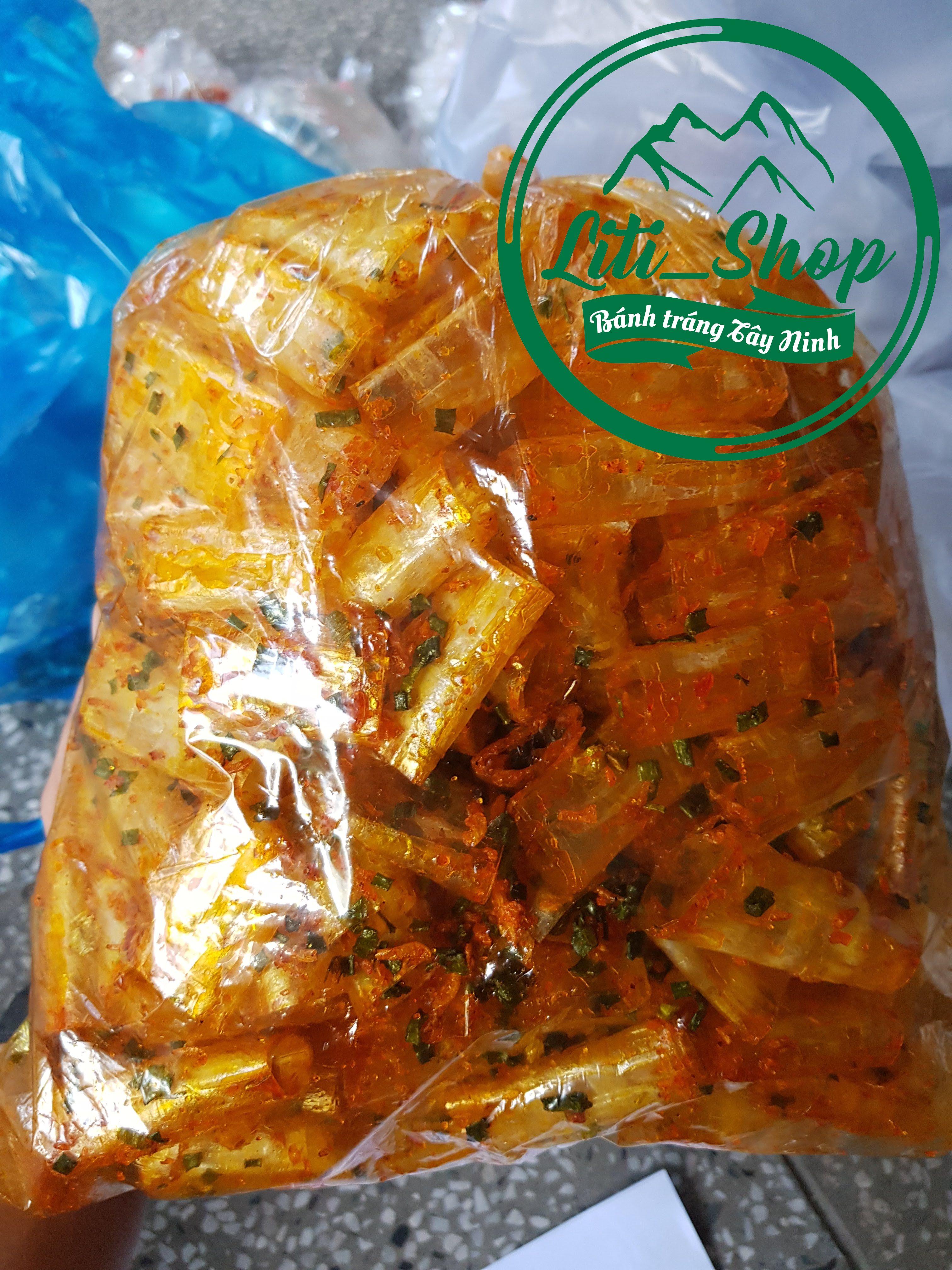 [500Gr] Bánh tráng Cuộn Ruốc sate (Màu vàng)