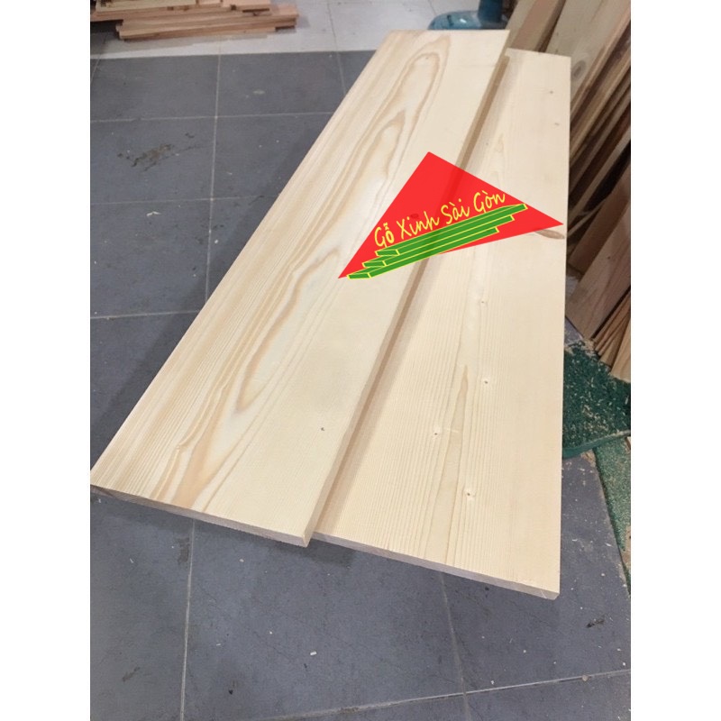 Tấm gỗ thông mặt lớn rộng 24cm, dài 1m, dày 2cm bào láng 4 măt đẹp dùng làm kệ, ốp tường, trang trí