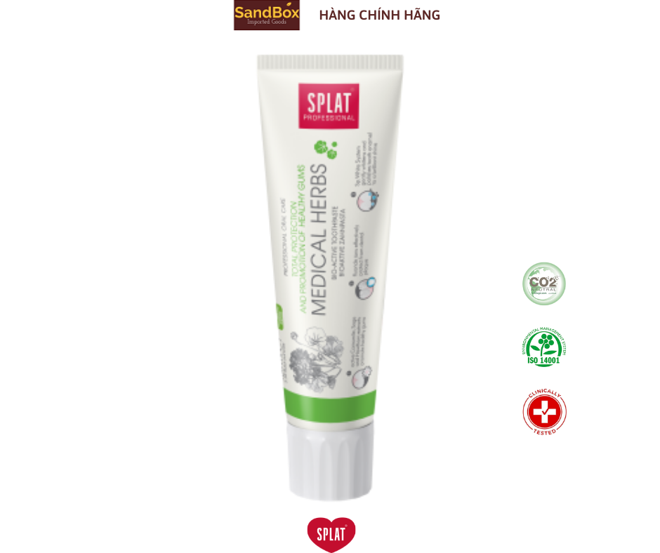 Kem đánh răng thảo mộc splat - medical herbs chăm sóc toàn diện răng và nướu 100ml