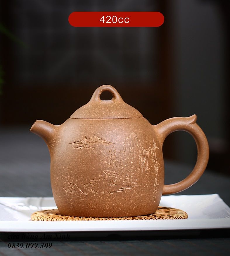 Ấm tử sa nghi hưng tần quyền 420 ml
