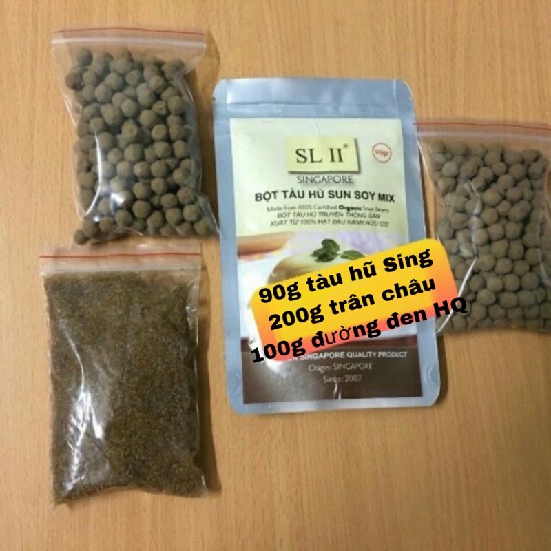 Set Tàu Hủ Trân Châu Đường Đen hàng loại 1 có sẵn