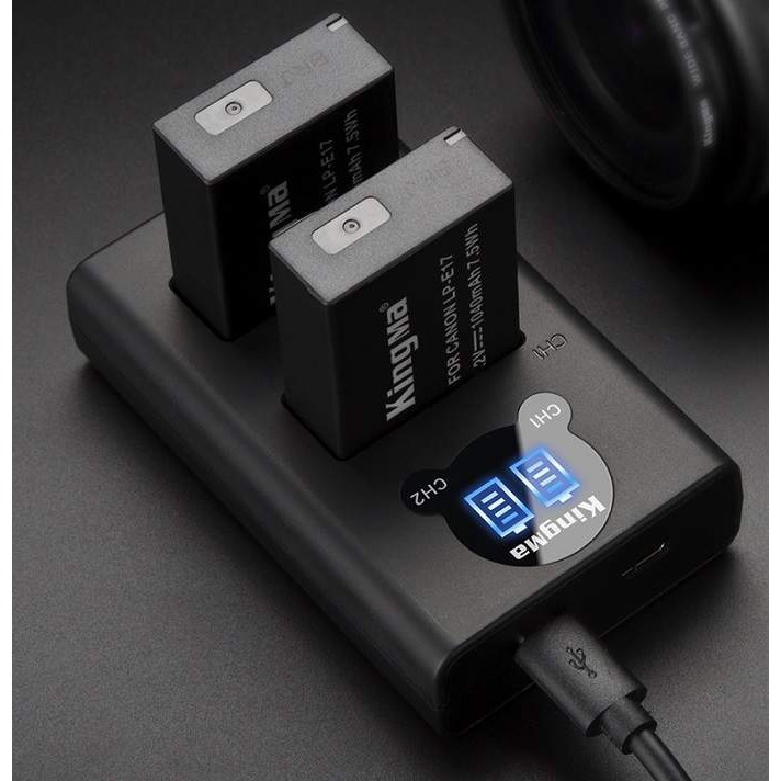 Combo pin sạc kingma for canon lp-e17