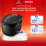 [QUÀ TẶNG HẤP DẪN - SLCH] Nồi Cơm Điện Tử Philips HD4814/31 - Màu Đen -  1.8L - Công nghệ FreshDefense làm nóng 3D- Hàng Chính Hãng