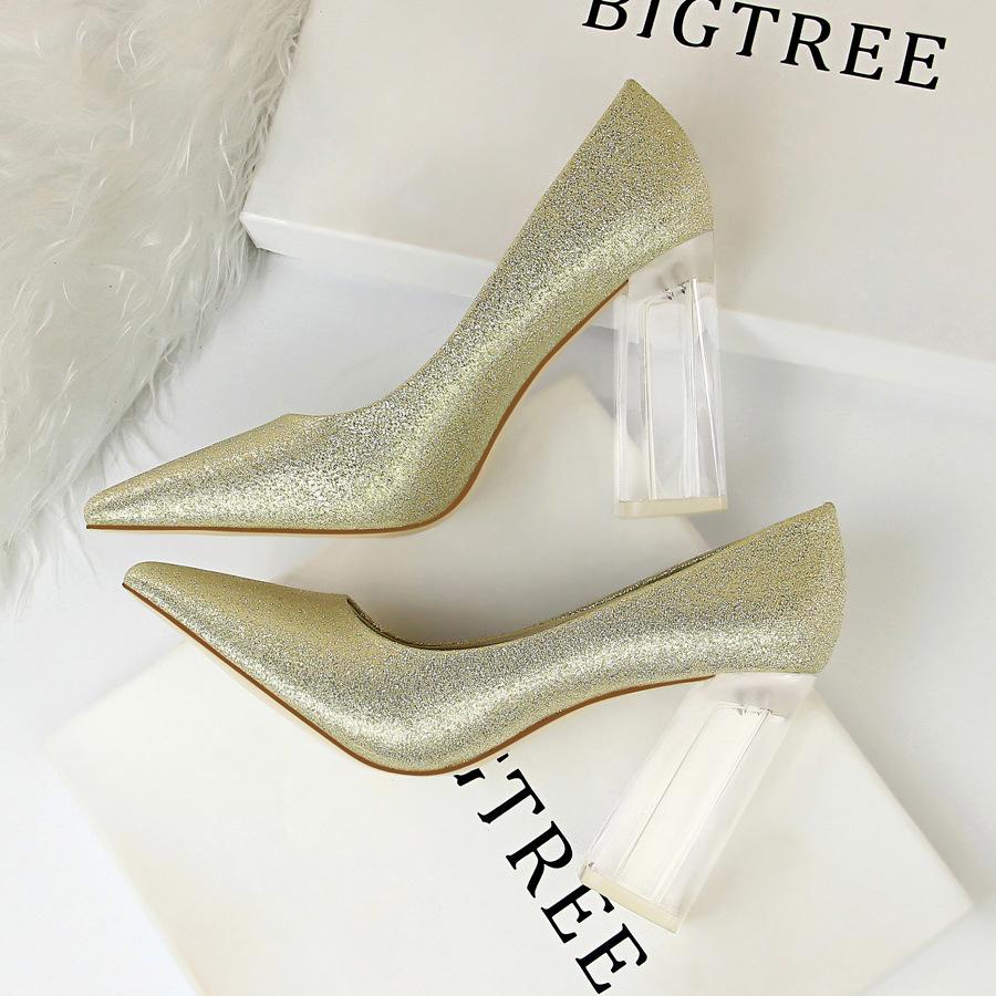 2993-1 GIÀY CAO GÓT BIGTREE ĐÉ VUÔNG TRONG SUỐT