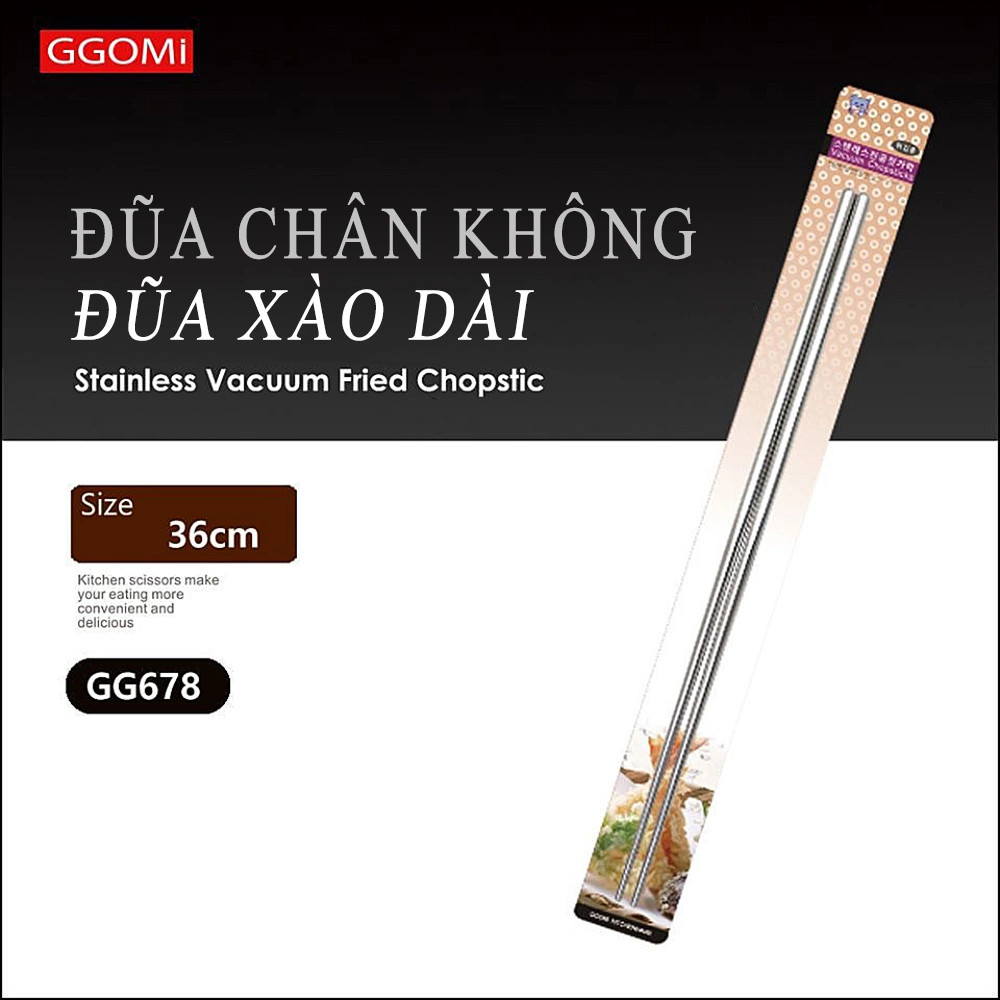 Đũa inox xào nấu dài 36 cm ggomi 84287 nhập khẩu hàn quốc