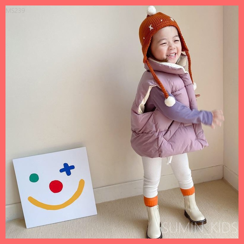 Áo gile phao đẹp cho bé- Quần áo trẻ em Sumin Kids - Trơn nhiều màu và dày dặn stye hàn xẻng