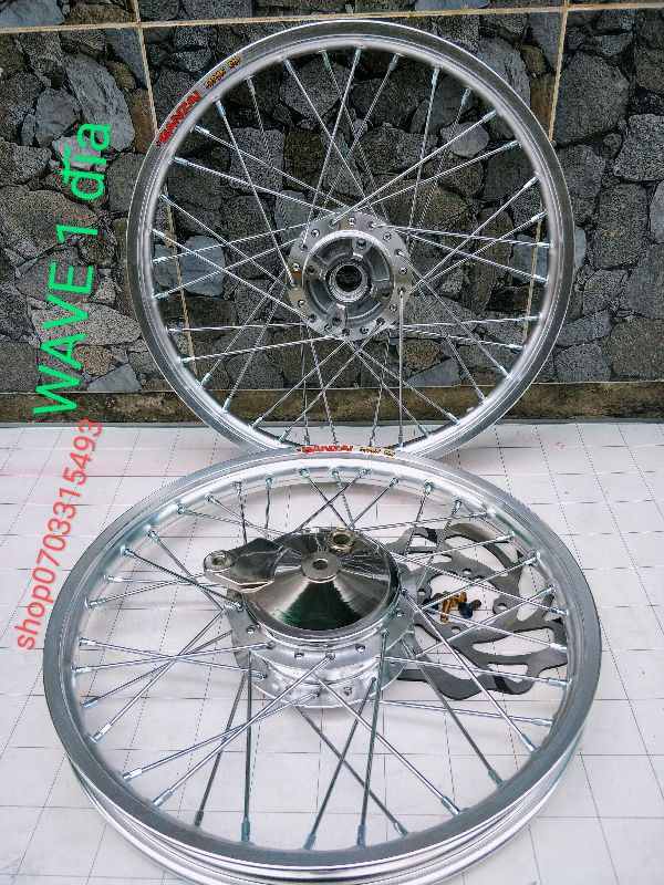 [HCM] CẶP BÁNH CĂM WAVE DRAEM 1 ĐĨA ĐÙM ZIN CĂM MẠ CROM LOẠI 1 NIỀNG NHÔM BANZAI THÁI KÈM ĐĨA MÁ ỐC TITAN