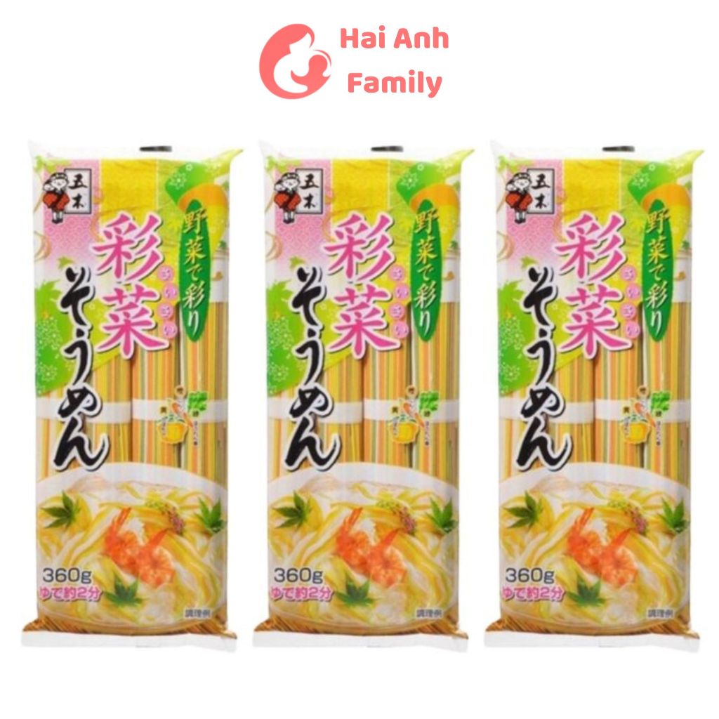 Mì Somen Rau Củ Ngũ Sắc Itsuki 300gr Nhật Bản