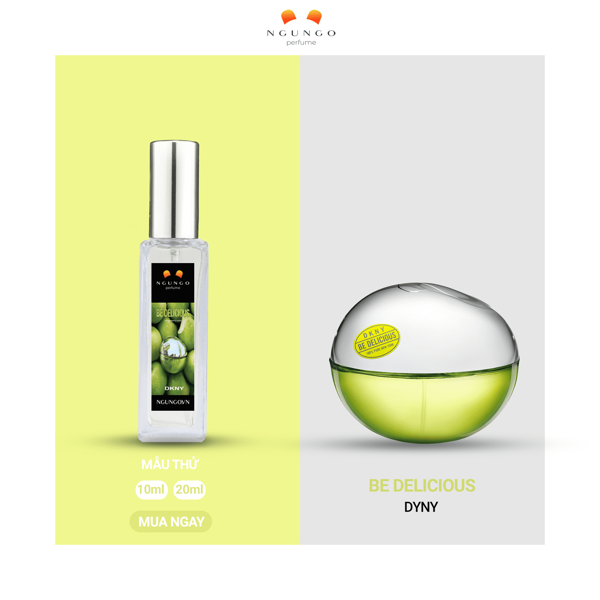 Nước hoa nữ Be Delicious DKNY travel size nhỏ gọn bỏ túi du lịch - Ngu Ngơ Perfume