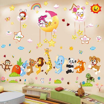 Decal dán tường Thỏ trăng thú nhổ cà rốt- T164T155-vivadecal