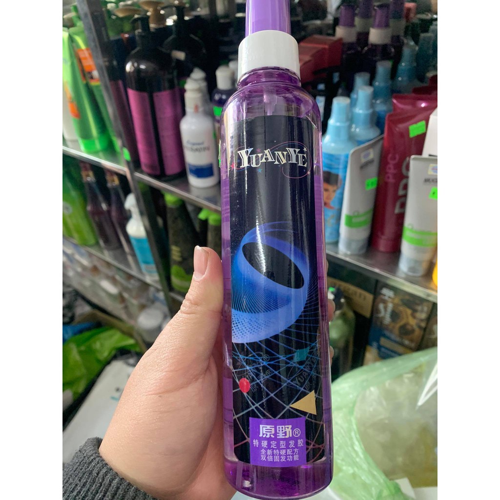 Keo xịt bóng tóc nano yuanye 350ml