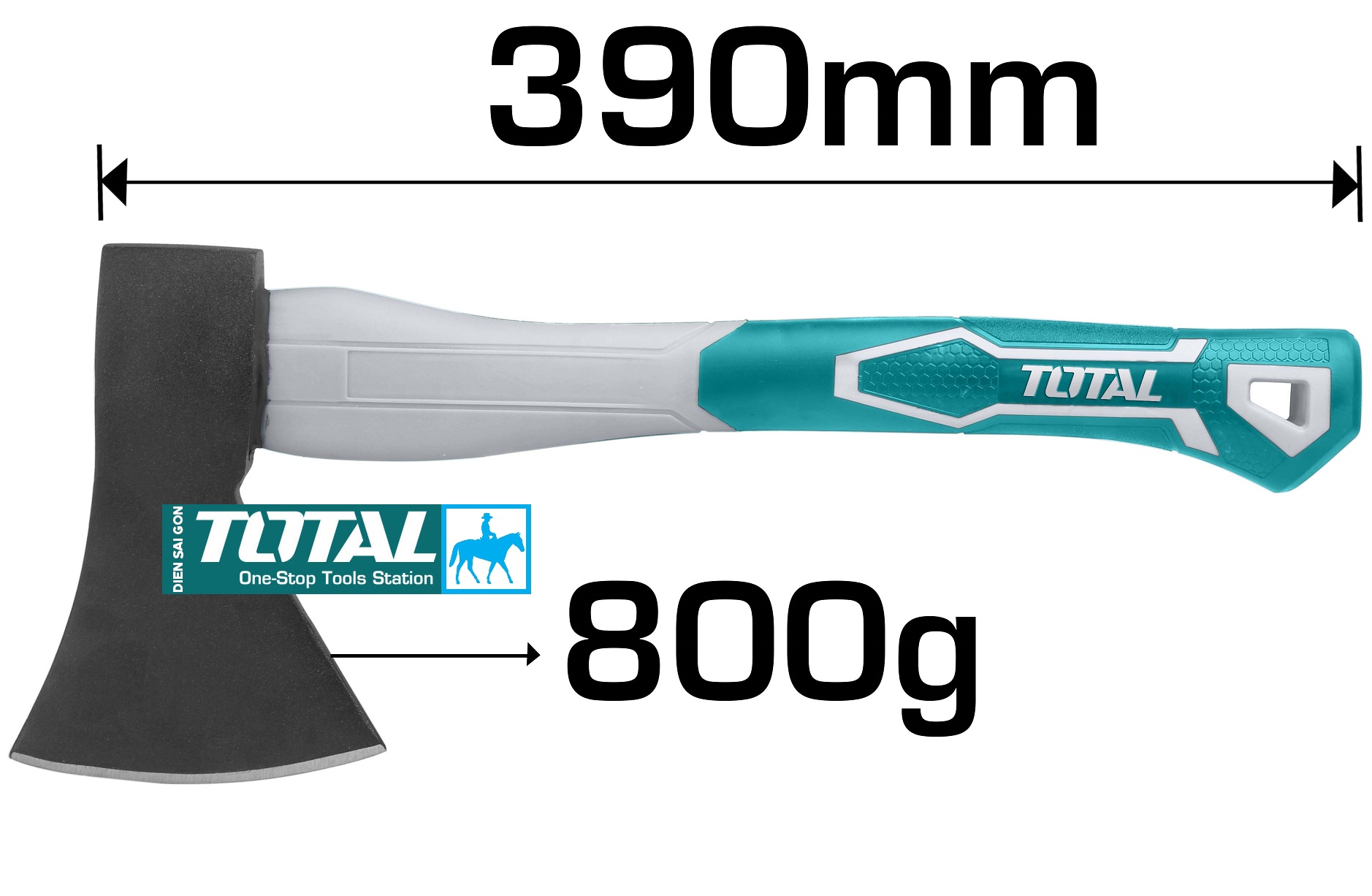 Búa rìu 800g dài 39cm total chính hãng tht788006