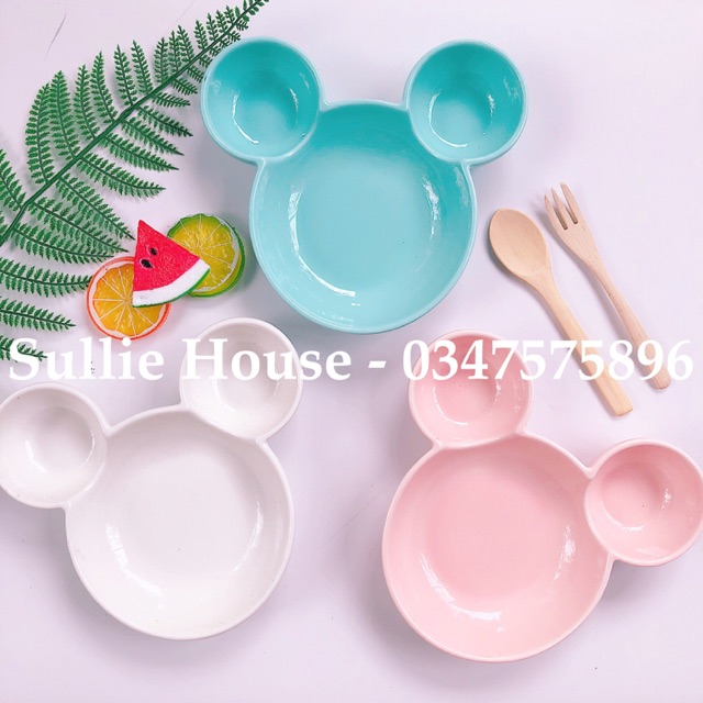 Đĩa sứ mickey không nơ