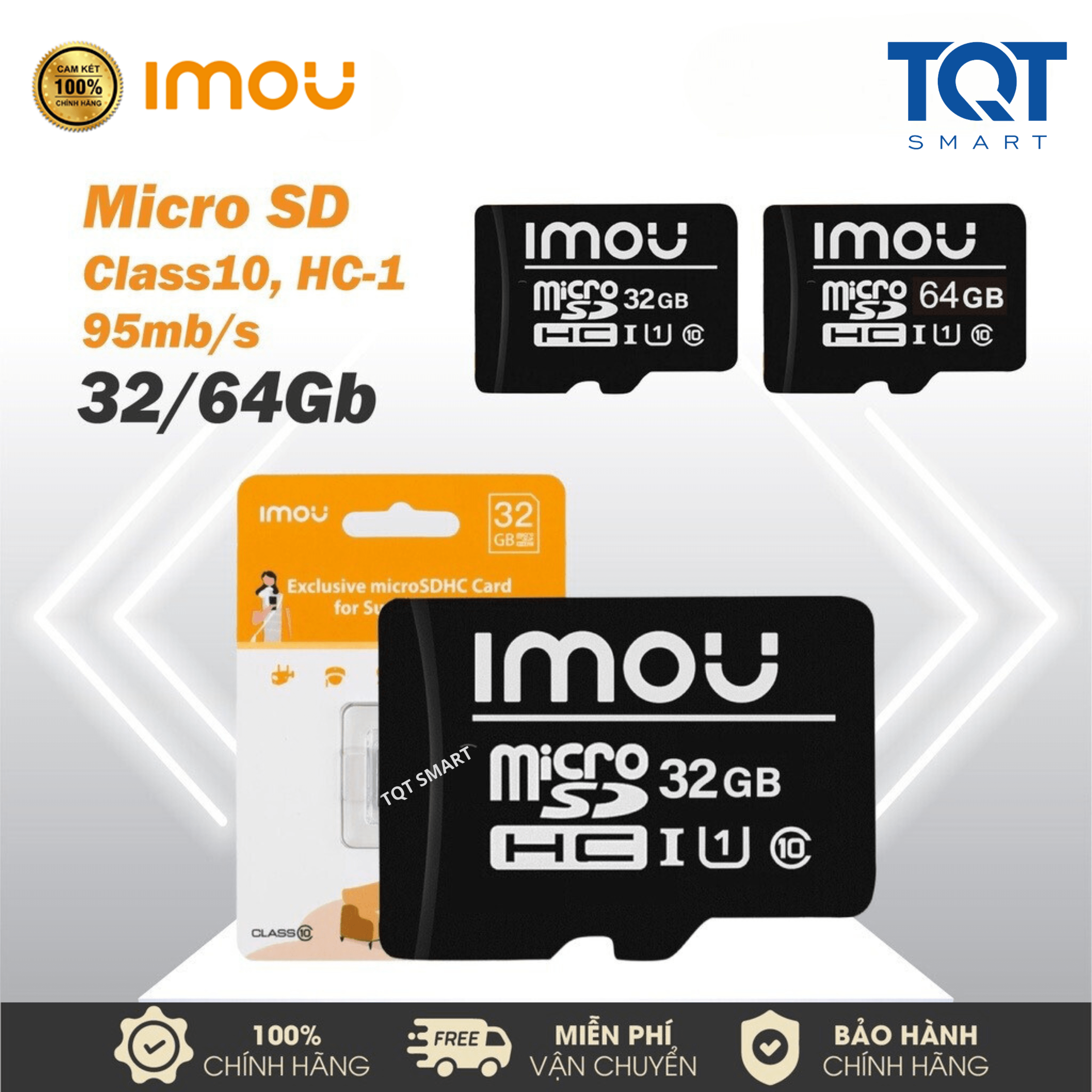 [HOÀN TIỀN] Thẻ Nhớ IMOU 32GB/64GB Chuyên Dụng Dành Cho Camera IMOU - Ezviz Chính Hãng Dahua DSS - TQT SMART