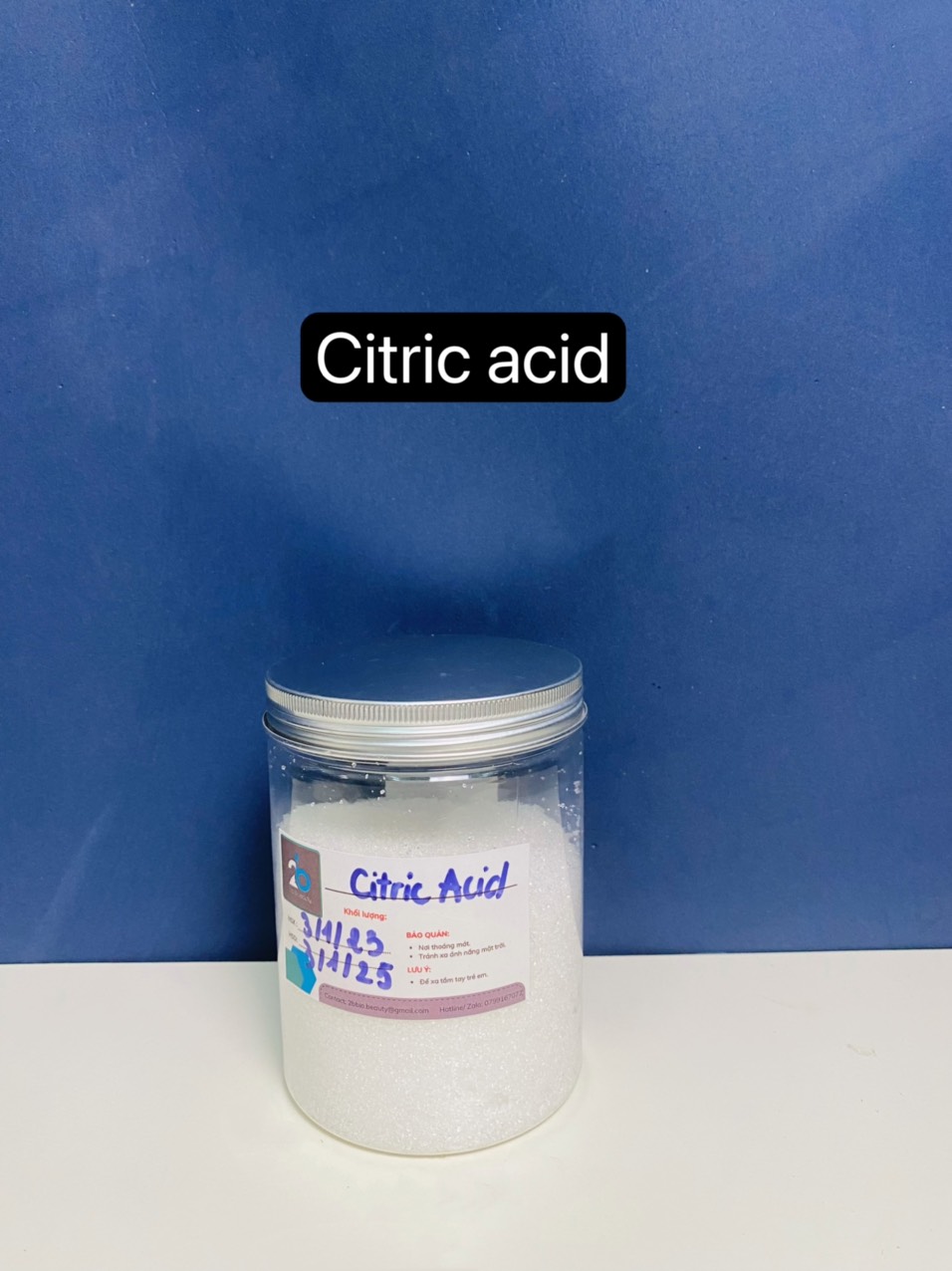 100g/1kg citric acid - nguyên liệu mỹ phẩm