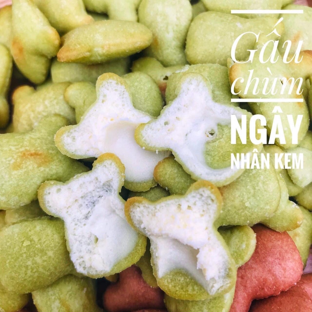 1 Kg Bánh Gấu Chùm Ngây Nhân Kem