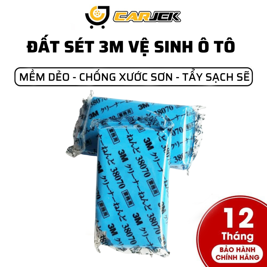 Đất sét tẩy bụi sơn 3M chuyên dụng đánh bay mọi loại bụi sơn cặn canxi lớp phủ nano nhựa đường tẩy ố mốc kính xe ô tô