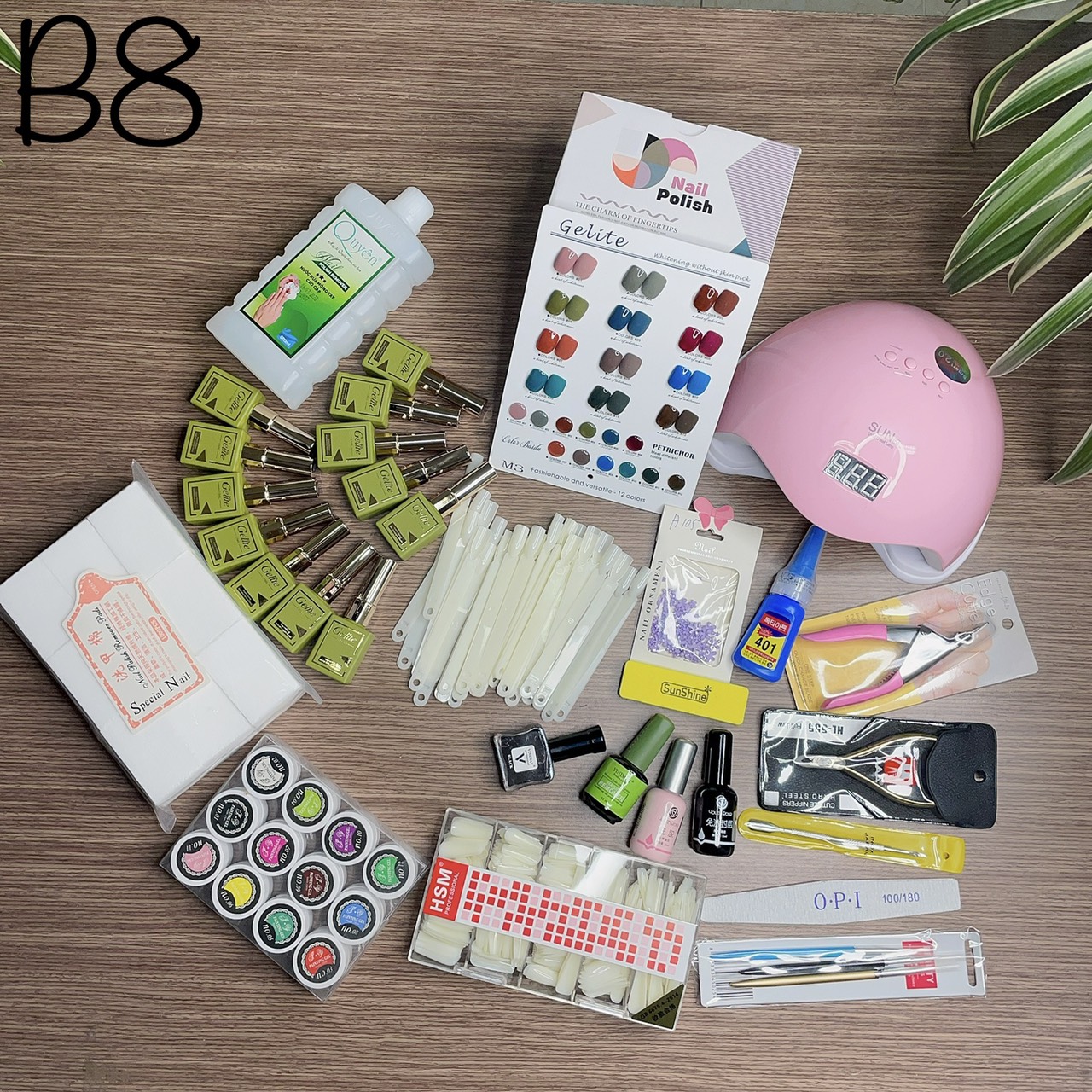 Cốp đồ làm nail nâng cao , Com bo học làm nail cơ bản đầy đủ , dụng cụ học nghề nail