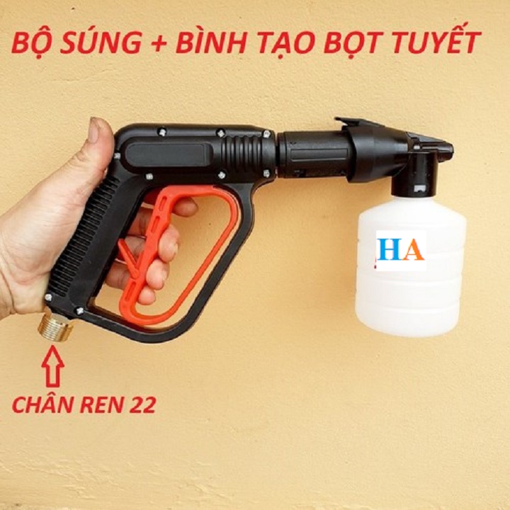 bình tạo bọt tuyết và súng rửa xe - bình tạo bọt tuyết và súng rửa xe - [bình bọt tuyết + cò đỏ ren22] - sung.co.do.ren22+binh.tao.bot