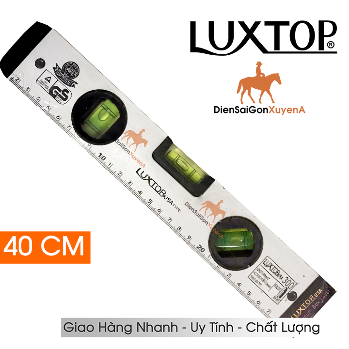 Thước thủy cân bằng 30, 40, 50, 60cm - 3 lọ thủy, có nam châm - dụng cụ đo cân bằng có nam châm dài luxtop - điện sài gòn xuyên á
