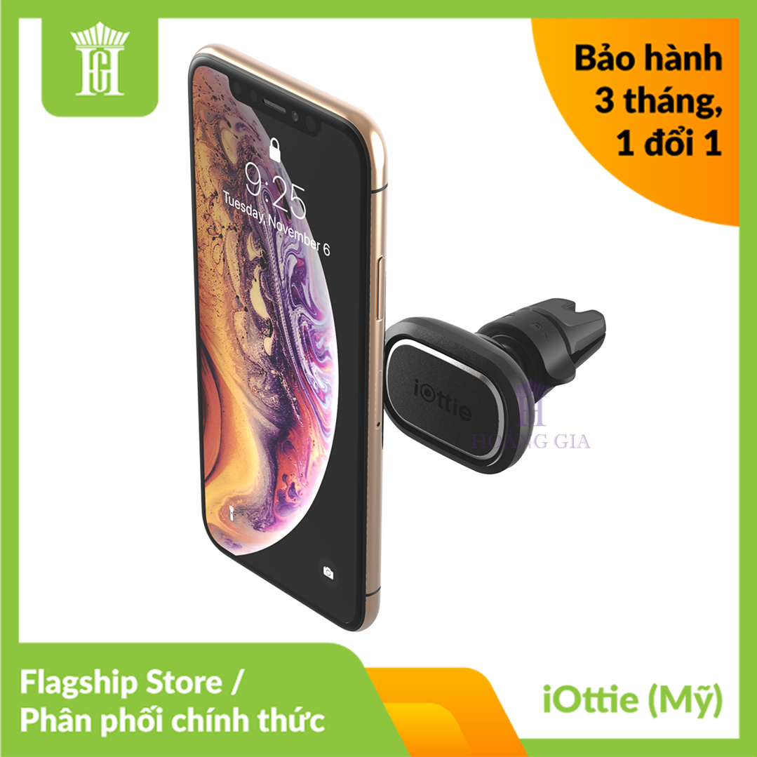 Giá đỡ điện thoại ô tô iottie itap 2 vent hút dính nam châm gắn cửa gió điều hòa - sx tại hàn quốc - bh 3 tháng - smartphone car mount holder