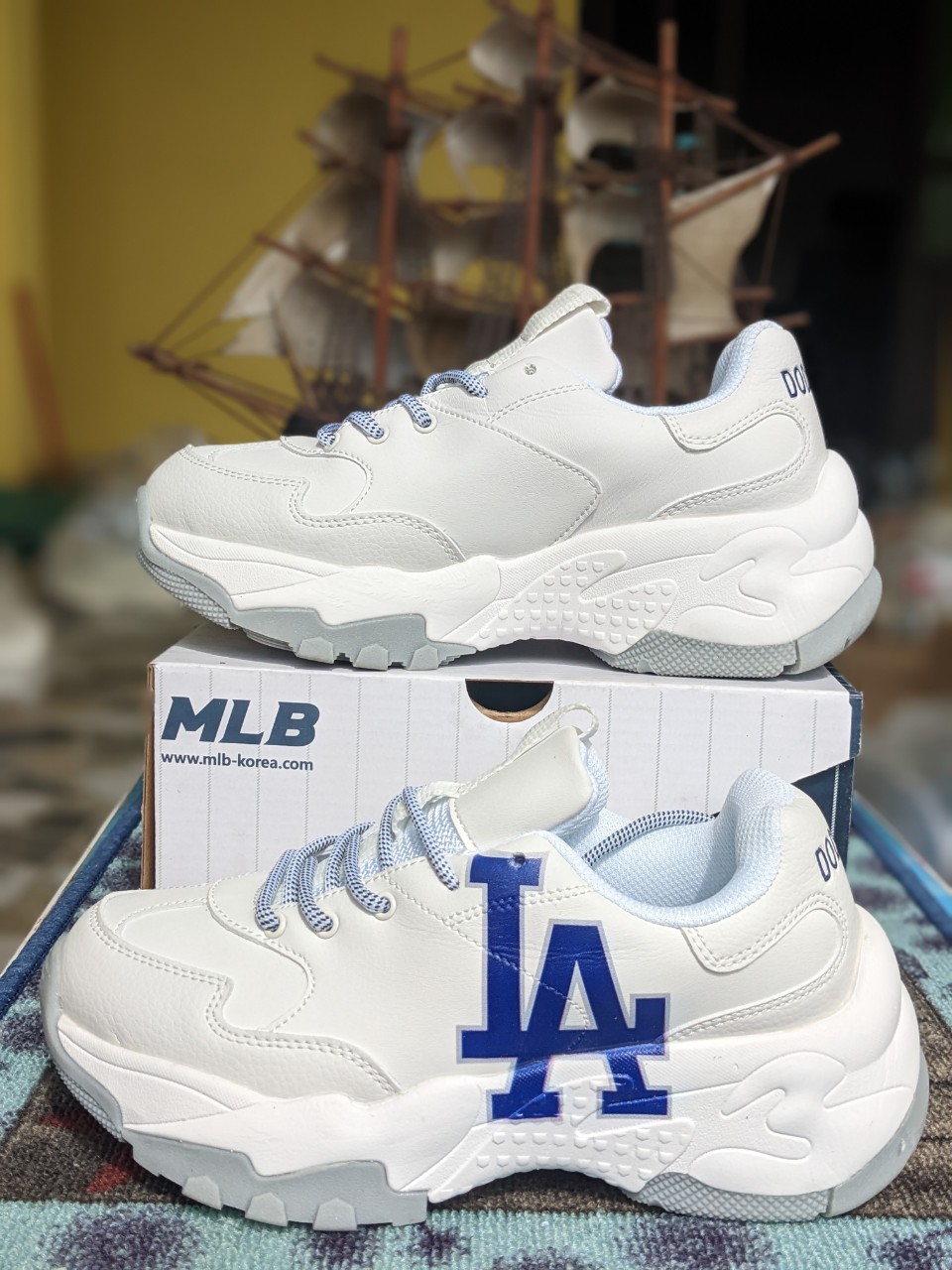 Giày MLB Bigball Chunky NY Đế Nâu Rep 11  LaunShoes  Giày thể thao