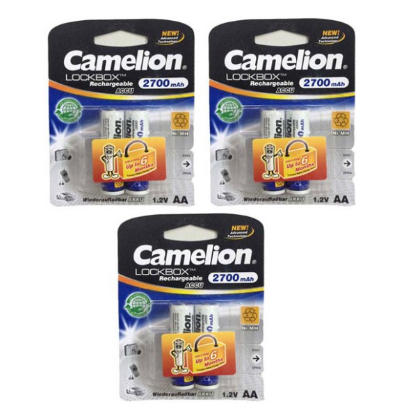 Pin aa sạc 2700mah camelion chính hãng.