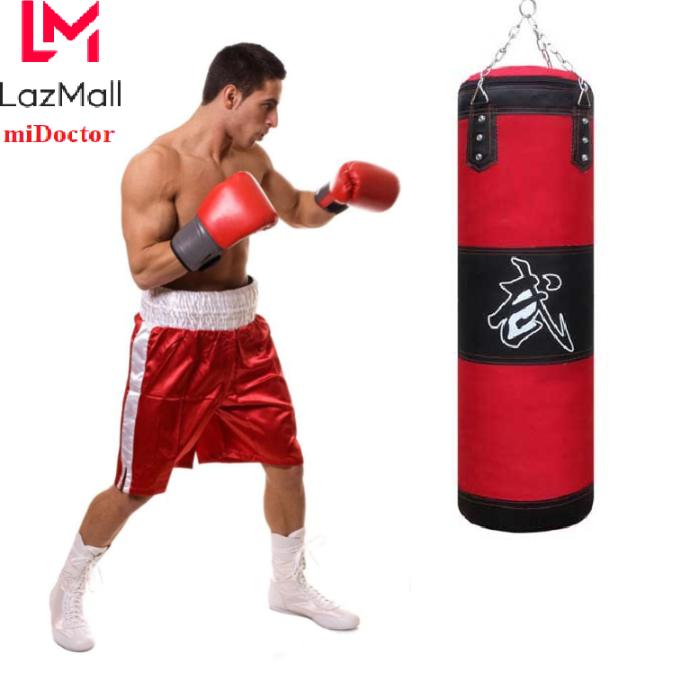 Vỏ Bao Cát Đấm Bốc Treo Tường, Trụ Đấm Bốc, Bao Treo Đấm Bốc, Bao Treo Boxing - Mua 1 tặng 8 Phụ kiện Đầy Đủ - loại 1mét - Hàng Chính Hãng