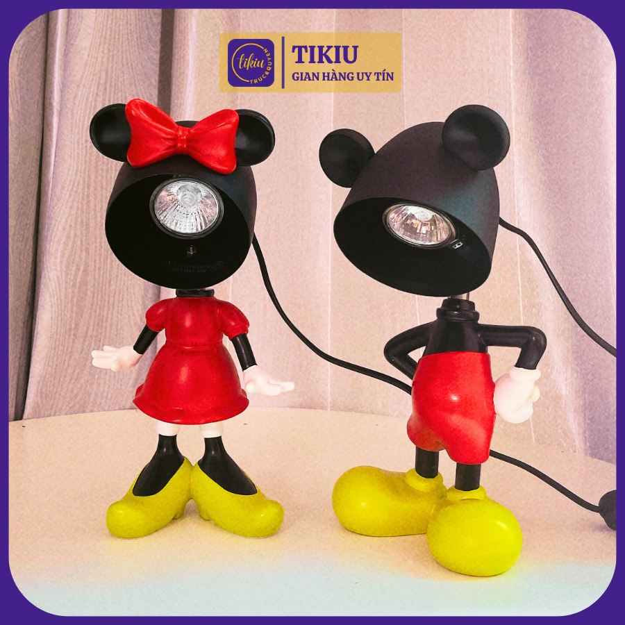 Đèn đốt nến thơm tikiu phong cách kute mickey minnie phụ kiện trang trí nến thơm yankee, bath & body works 2023