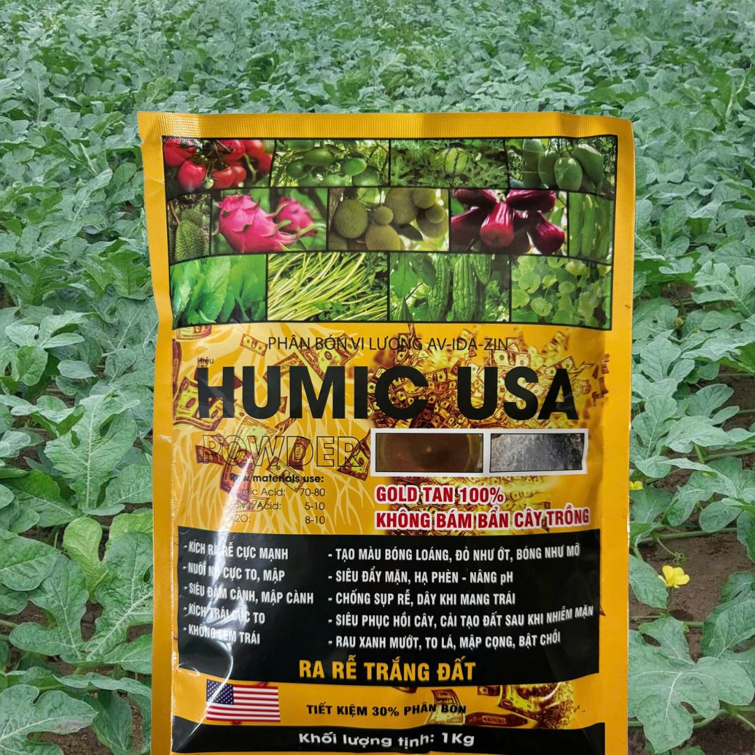 Humic usa 1kg kích rễ mạnh - cải tạo đất - đẹp cây - tốt lá - phục hồi cây sau thu hoạch