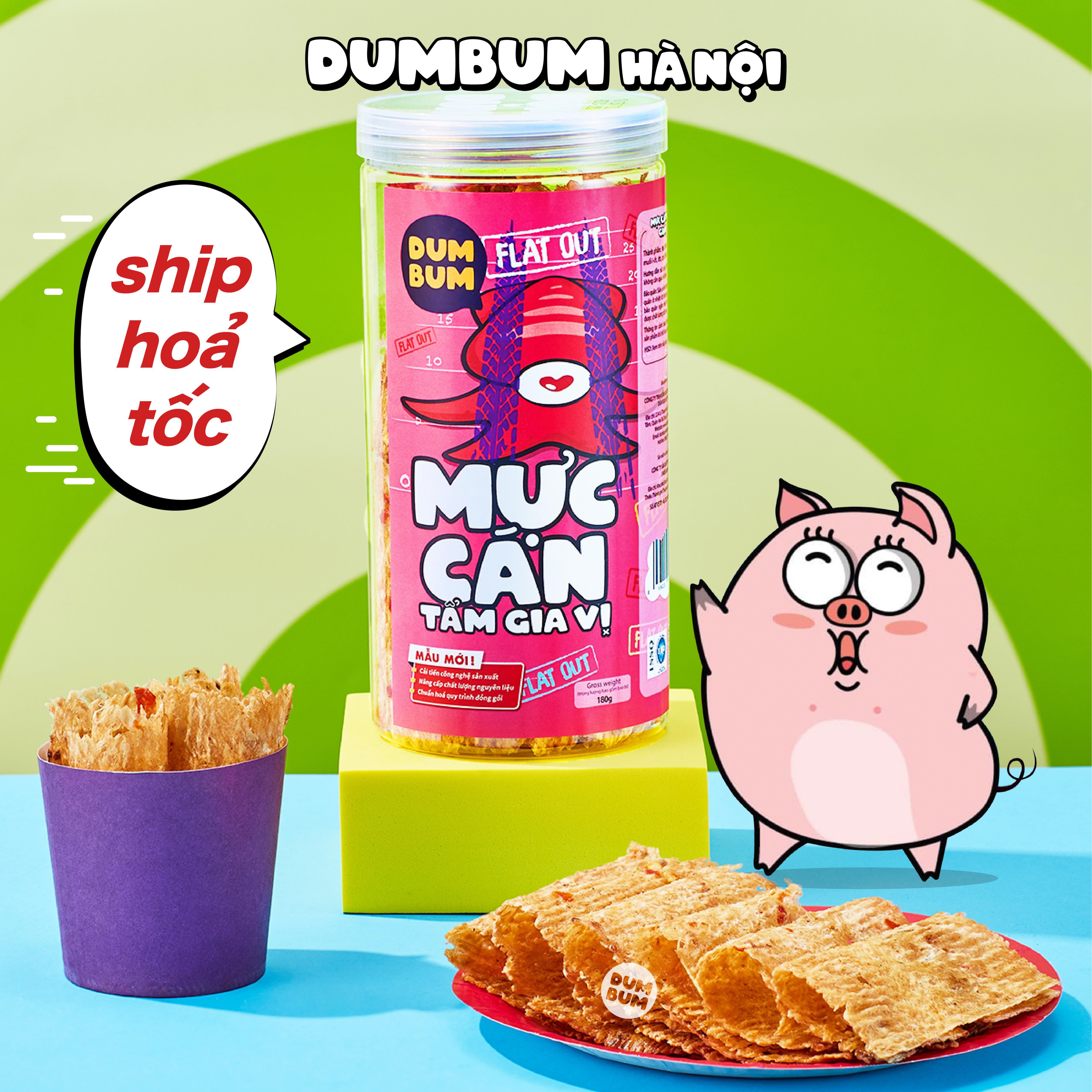Mực cán tẩm gia vị 180g DumBum đồ ăn vặt Hà Nội