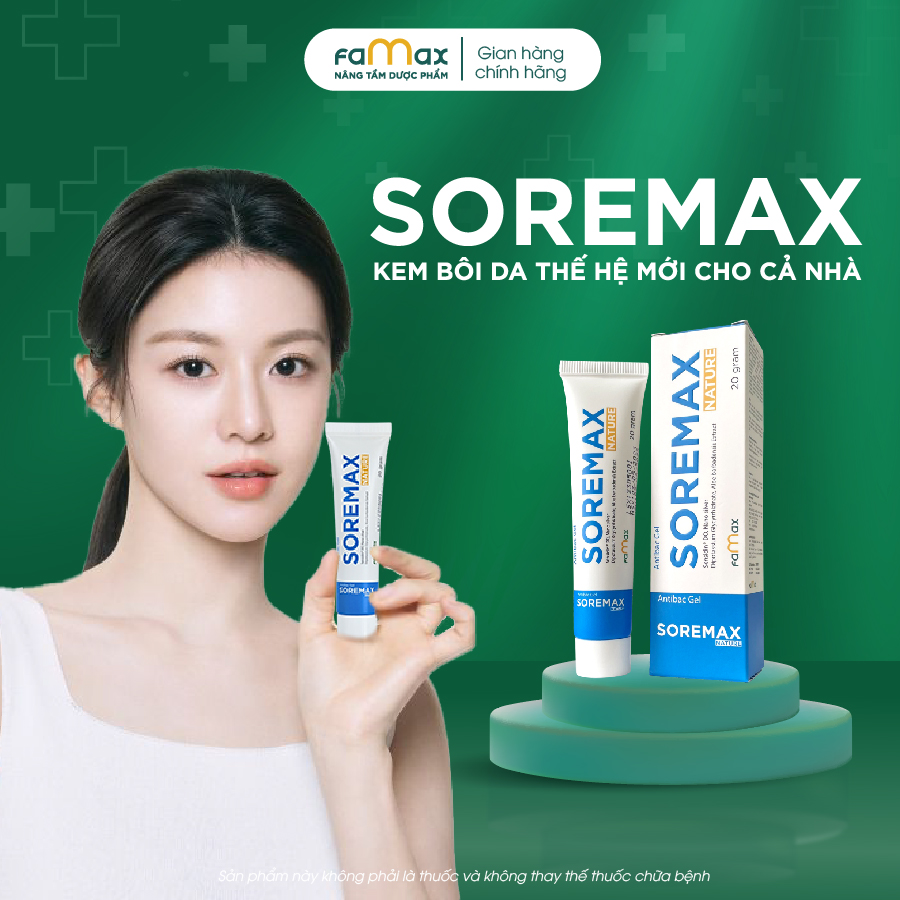 Kem bôi da hỗ trợ cho chàm sữa, hăm tã, mụn nhọt soremax nature 20g