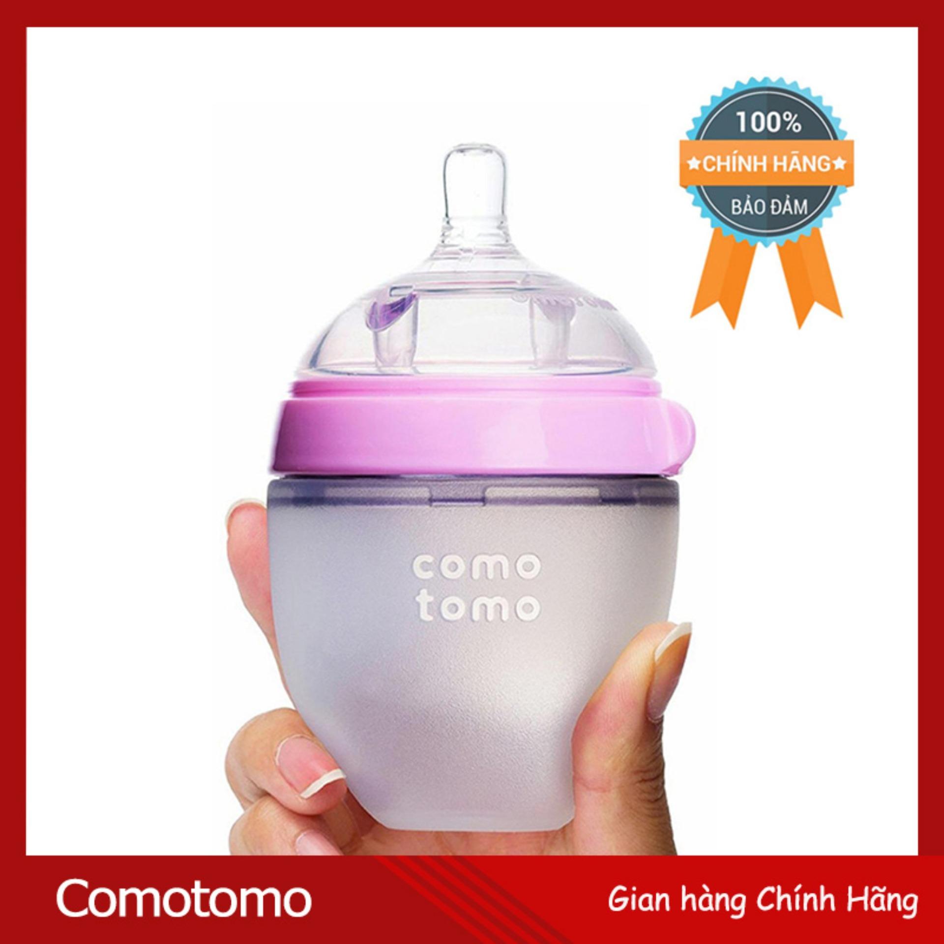 Bình sữa COMOTOMO 150ml Hồng (Hãng phân phối chính thức)
