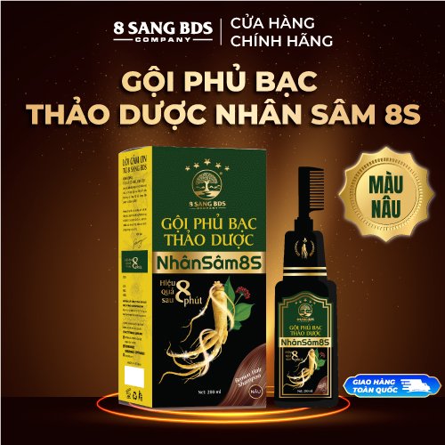 Dầu gội phủ bạc nhân sâm 8s - 8 sang bds