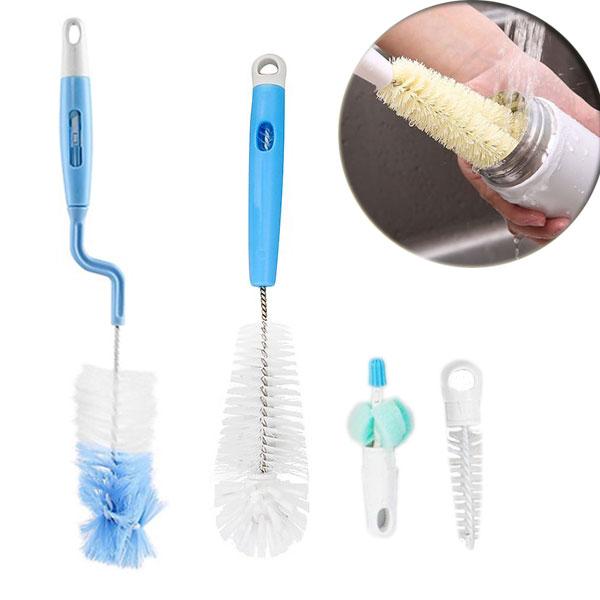 [HCM]Bộ 4 Dụng Cụ Chà Rửa Bình Nước  Bình Sữa  Ly Tiện Dụng