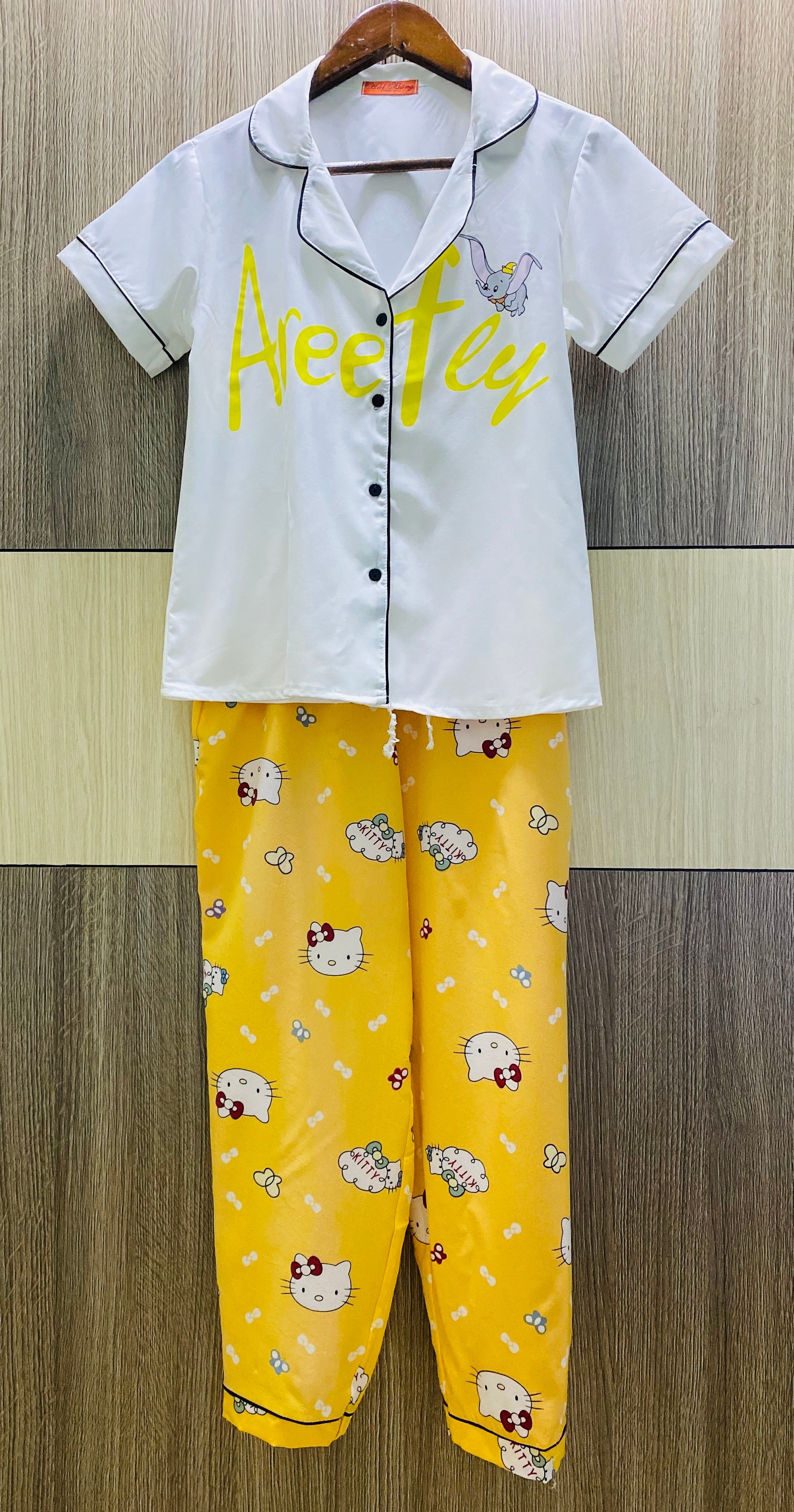 Đồ bộ lụa satin hoạt hình