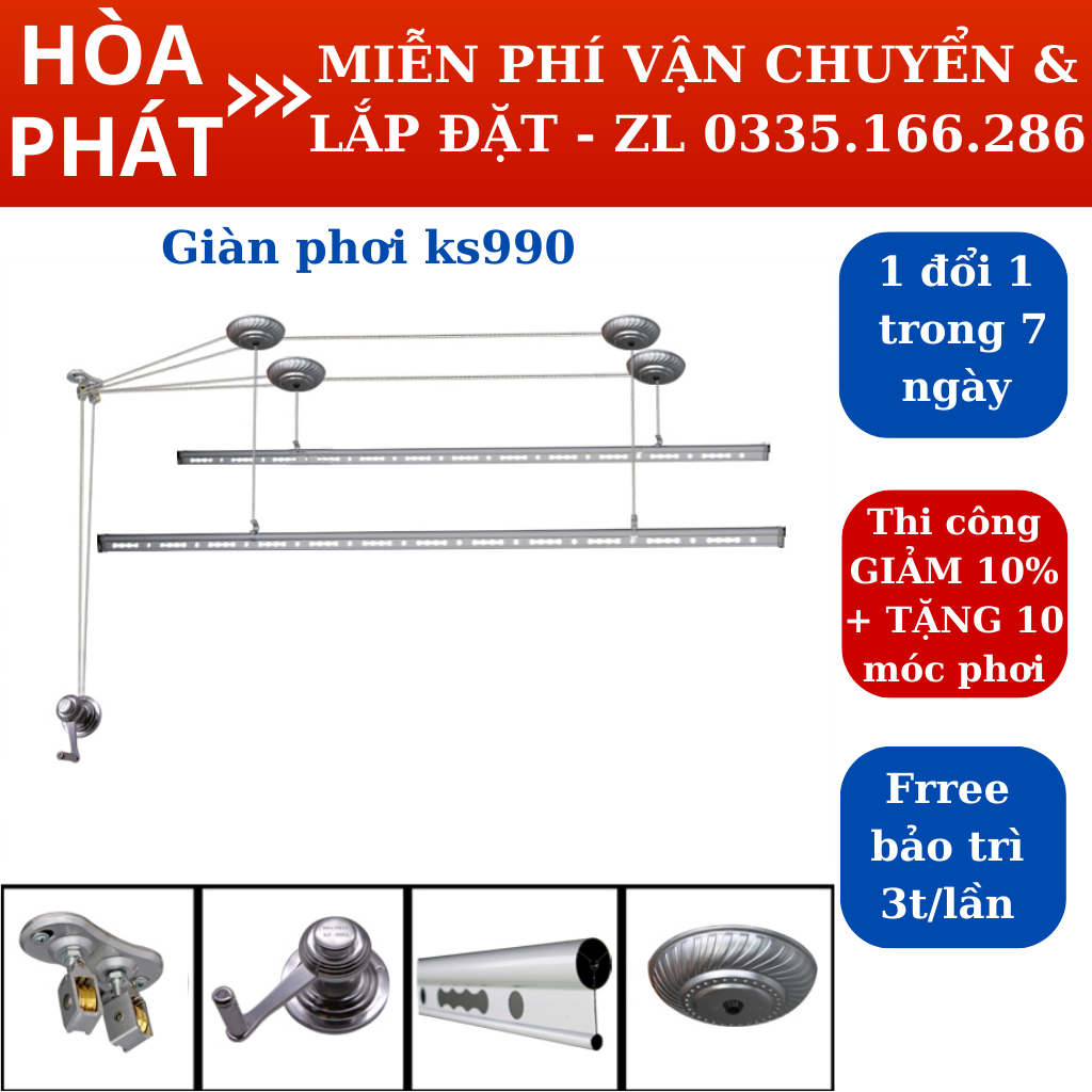 Giàn phơi thông minh hòa phát gắn trần 𝐆𝐢ả𝐦 𝟏𝟎% + 𝐭ặ𝐧𝐠 𝐛ộ 𝟏𝟎 𝐦ó𝐜 𝐜𝐡ó𝐧𝐠 𝐛𝐚𝐲 𝐜𝐚𝐨 𝐜ấ𝐩 𝐇ò𝐚 𝐏𝐡á𝐭