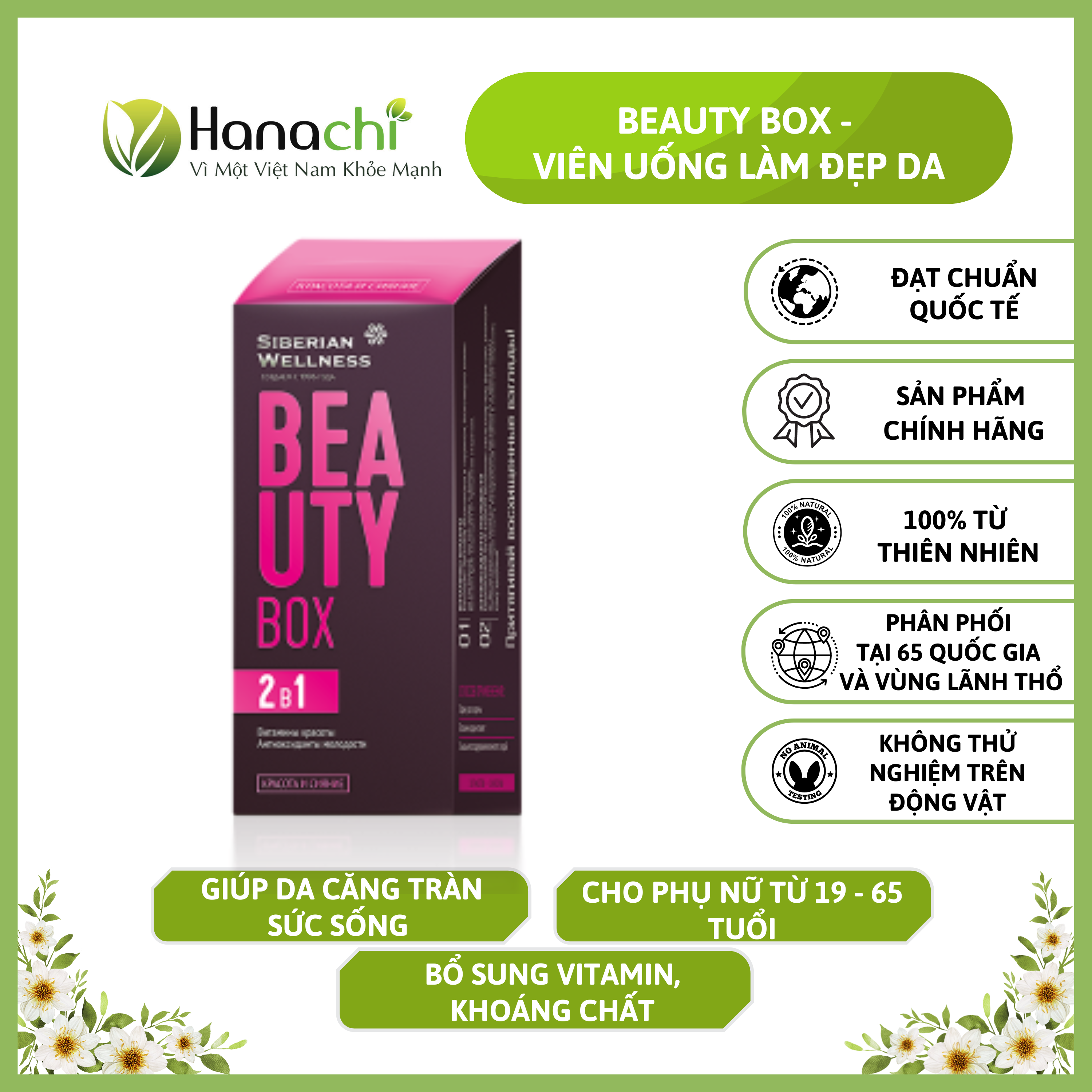 Viên Uống Đẹp Da, Chống Oxy Hóa Beauty Box Siberian Wellness