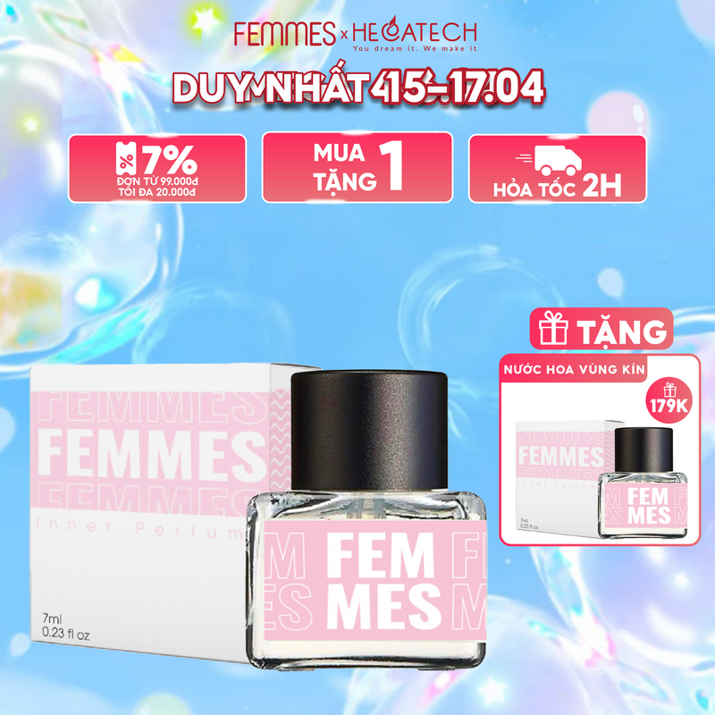 Nước hoa vùng kín nữ chính hãng Femmes cao cấp, mùi thơm quyến rũ sexy độ lưu hương tốt dung tích 7ml