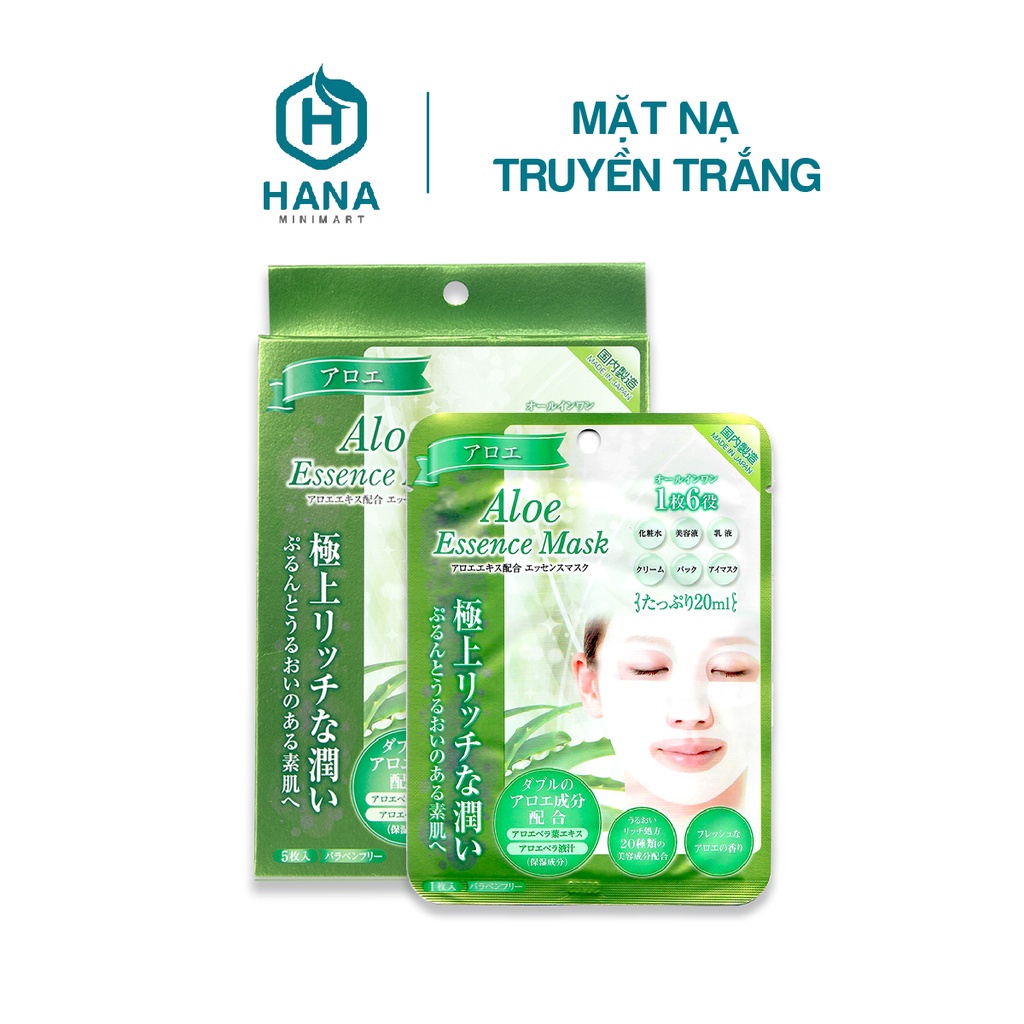 Mặt nạ dưỡng da aloe chứa tinh chất lô hội face mask nhật bản