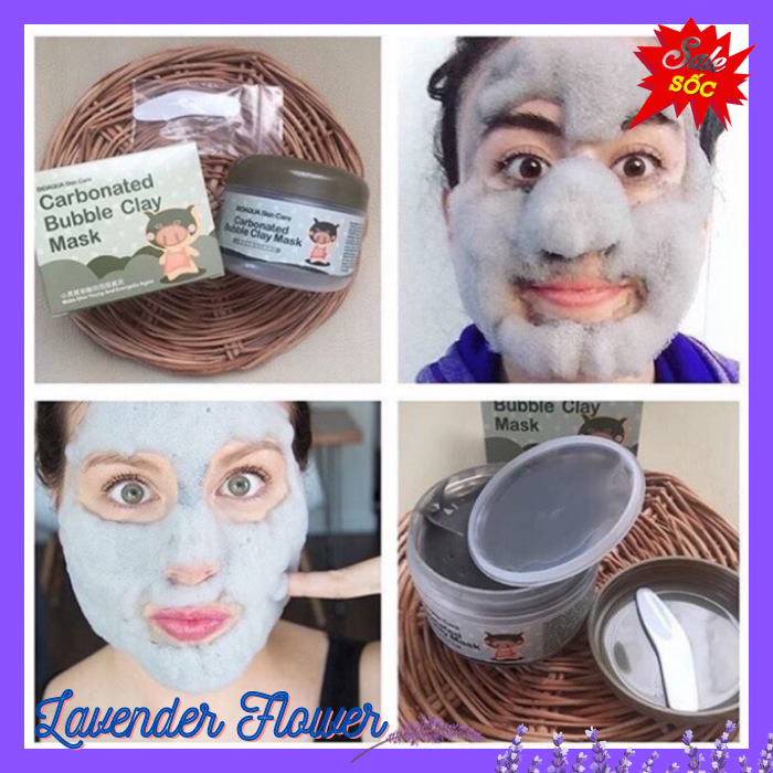 [HCM] Mặt nạ sủi bọt thải độc bì heo Carbonated Buble Clay mask Bioaqua Mask sủi bọt làm sạch và phục hồi da