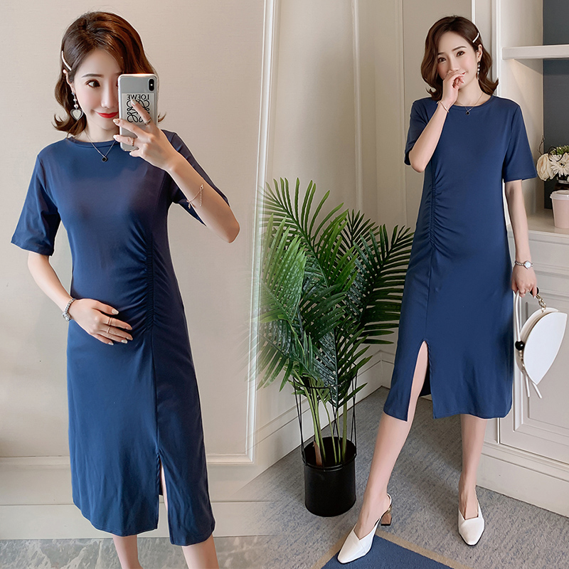 [HCM]Đầm bầu thun body sành điệu xanh