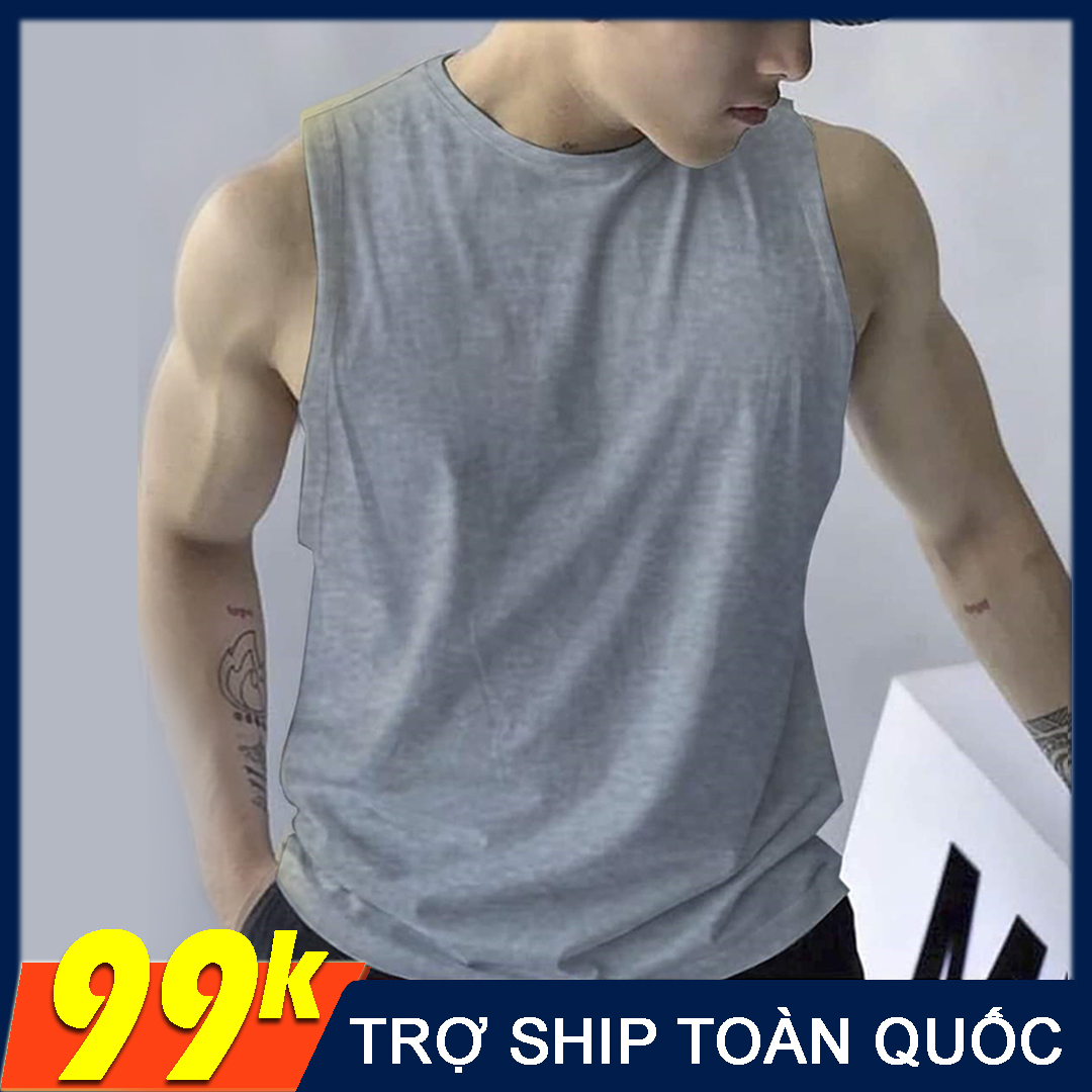 [HCM]Áo thun ba lỗ nam tanktop chuẩn gym mặc nhà dạo phố - Áo thun trơn nhiều màu - Thun cotton thoáng mát
