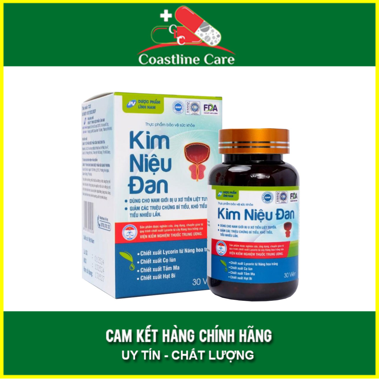 Kim Niệu Đan giúp giảm tiểu đêm, tiểu nhiều lần, bí tiểu, khó tiểu tiện (30 viên uống) - CLC Pharmacy