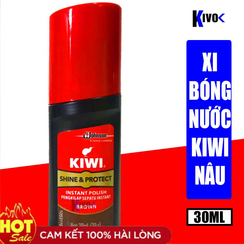 Xi đánh giày màu nâu dạng nước kiwi 30ml