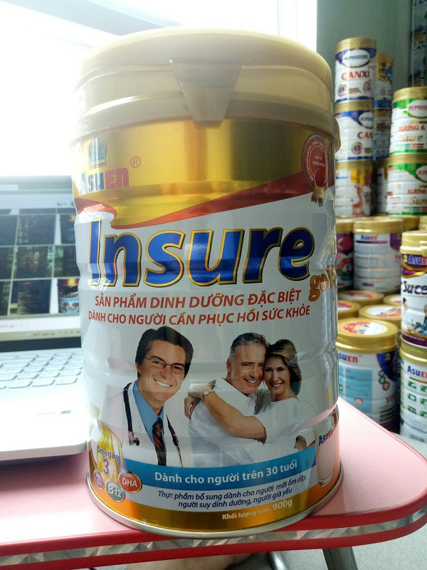 Sữa phục hồi sức khỏe Asuen Insure Gold 900gr bổ sung dinh dưỡng cho người