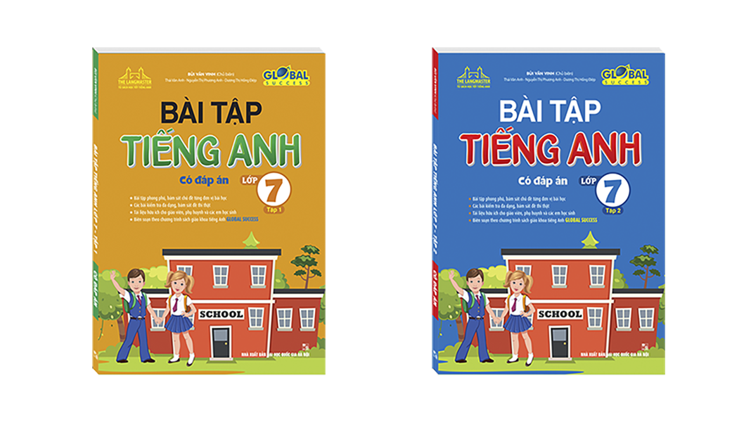 Combo 2c GLOBAL SUCCESS Bài tập tiếng anh lớp 7 tập 1 và 2 (có đáp án)