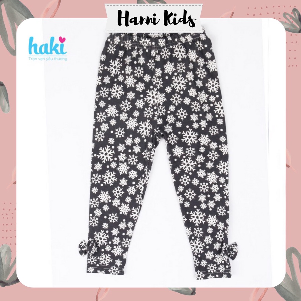 Quần legging họa tiết cho bé gái Hàng thiết kế chính hãng Haki