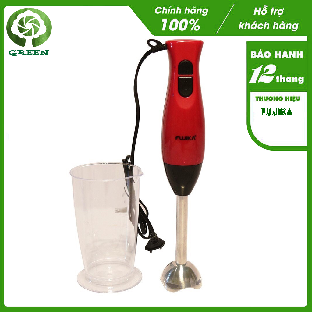 Máy xay sinh tố cầm tay Fujika FJ-148 tặng cối nhựa có chia vạch, bảo hành 12 tháng
