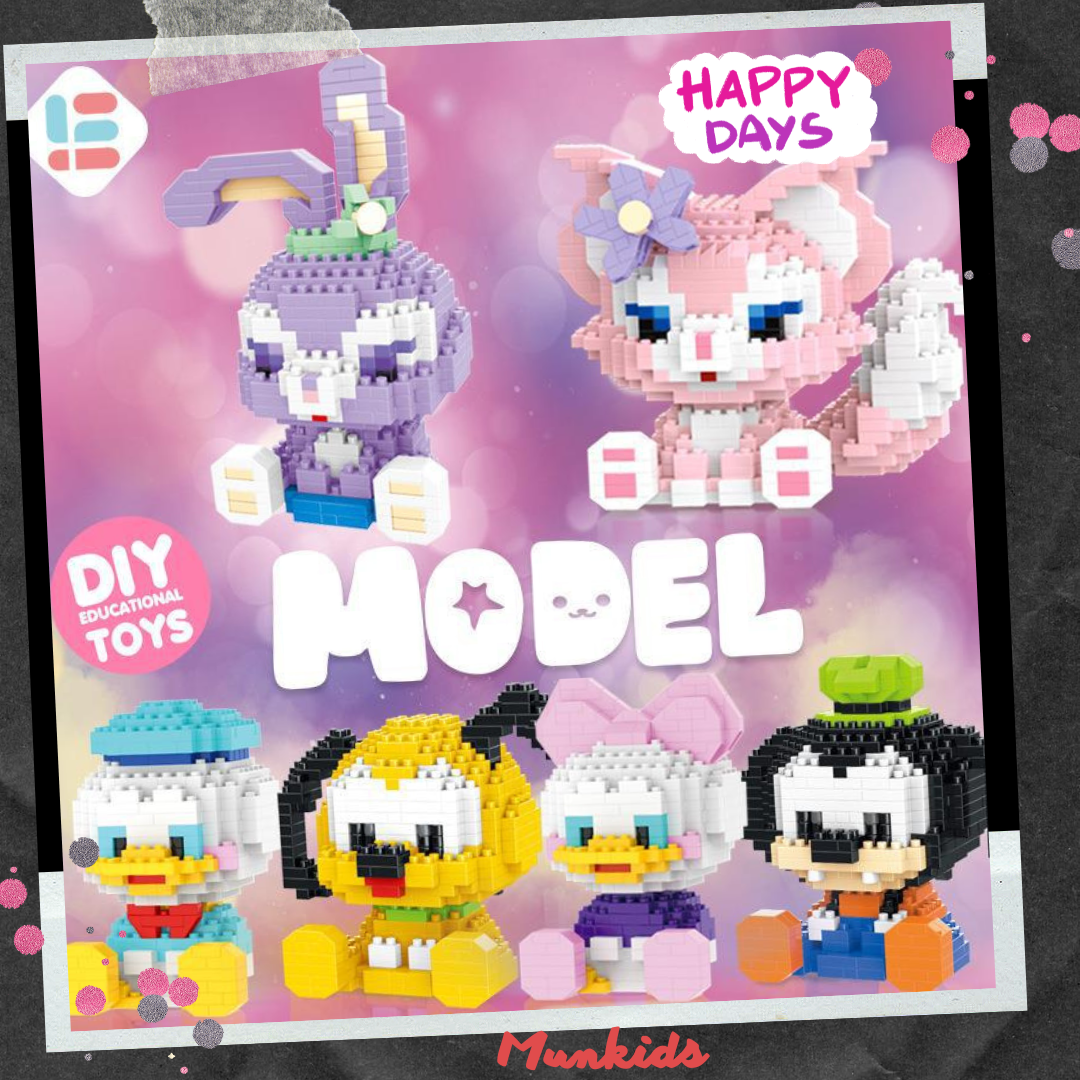 Đồ chơi lego lắp ráp nhân vật hoạt hình MUNKIDS Đồ chơi mô hình lắp ráp nhân vât hoạt hình dễ thương cho bé